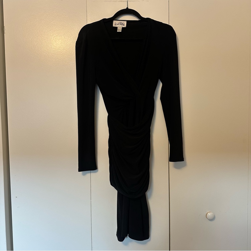 Joseph Ribkoff Ruched Asymmetrical Bodycon Dress